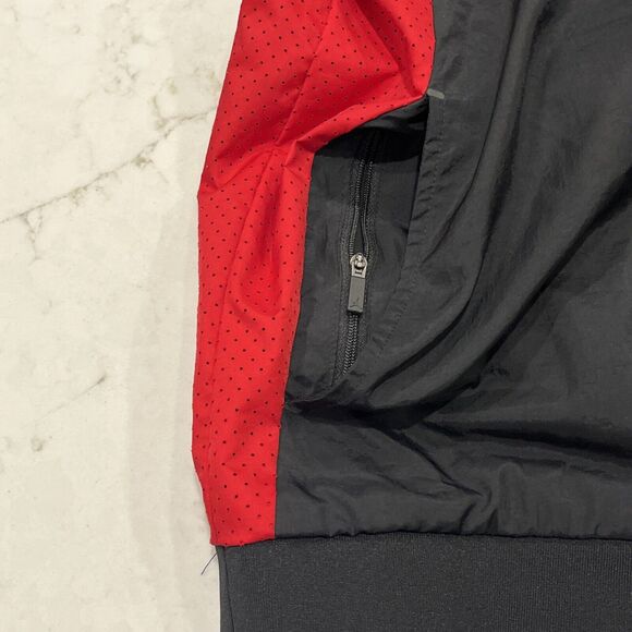 Nike Air Jordan Mens Medium 1 Wings Woven Muscle Track Jacket Black Red - Picture 5 of 16